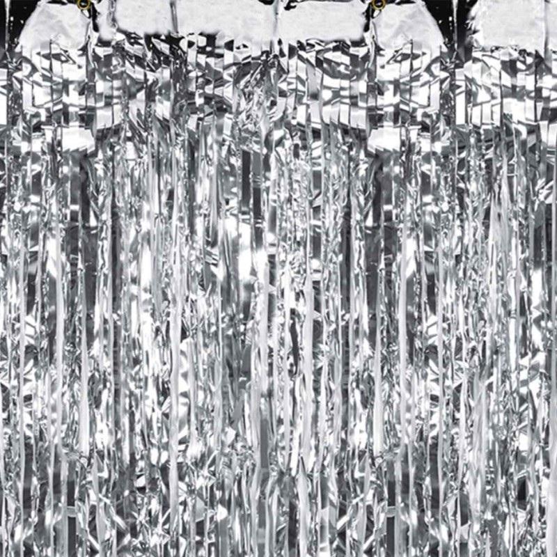 Dekorativer Vorhang 100x200cm Silber
