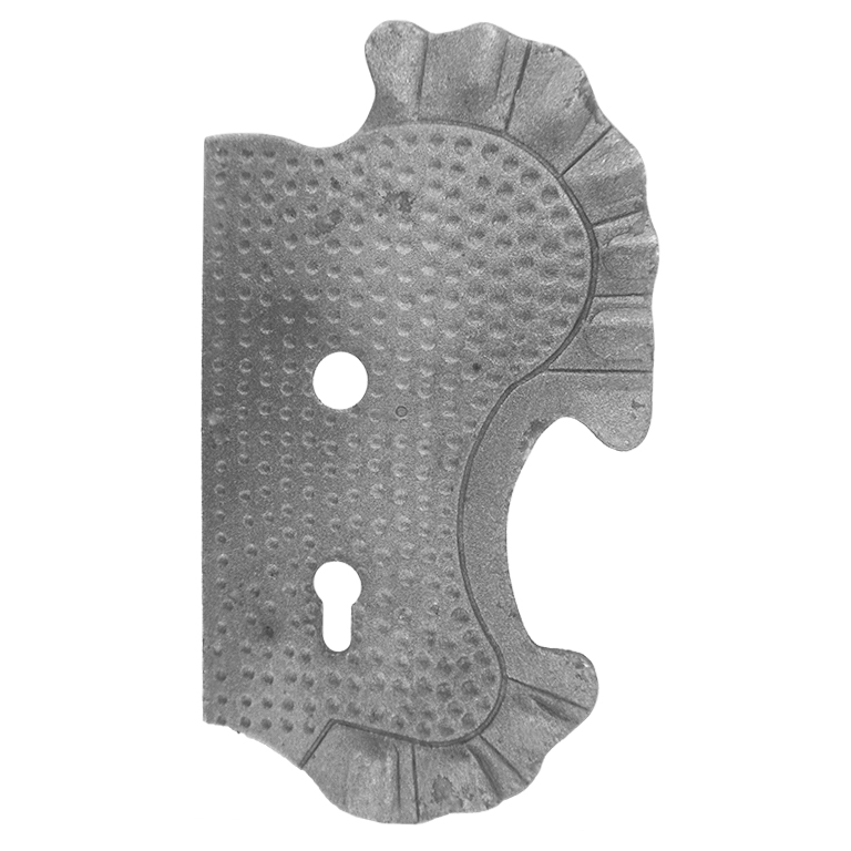Rechte Platte, 72 Lochabstand, Geschmiedete Elemente 63.107.72 H290xl160 4mm