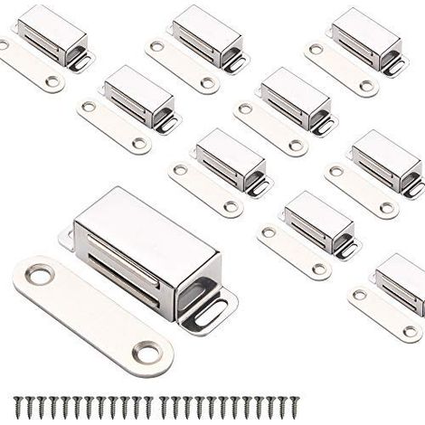 (silbernes 10er-pack) Schrankmagnete, Schranktürverschlüsse Für Küche, Bad, Kleiderschrank, Garderobe, Schranktüren Und Schubladen