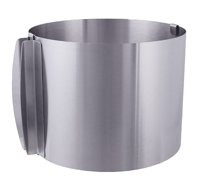 Tortenrandring, Höhe 12 Cm, Verstellbar Von 16 Bis 30 Cm, Mit Skala Für Tortenformen