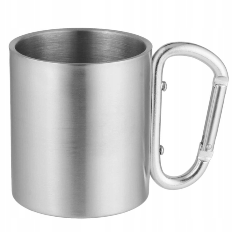 Metall-reisebecher Mit Karabinerhaken