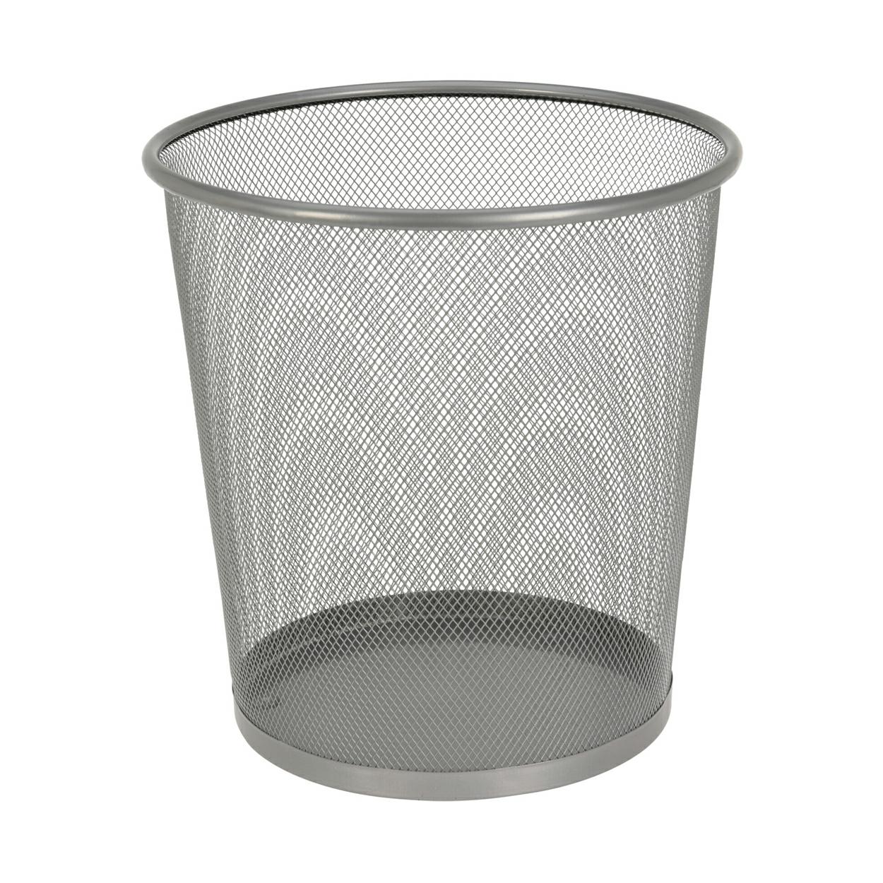 Metall-abfalleimer Silber 28 Cm