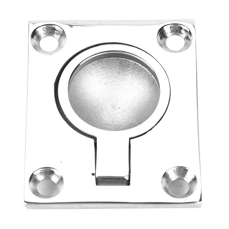 Quadratischer Hebegriff Für Boote, Aus Edelstahl, Mit Eingelassenem Ösenring, 48 X 38 Mm