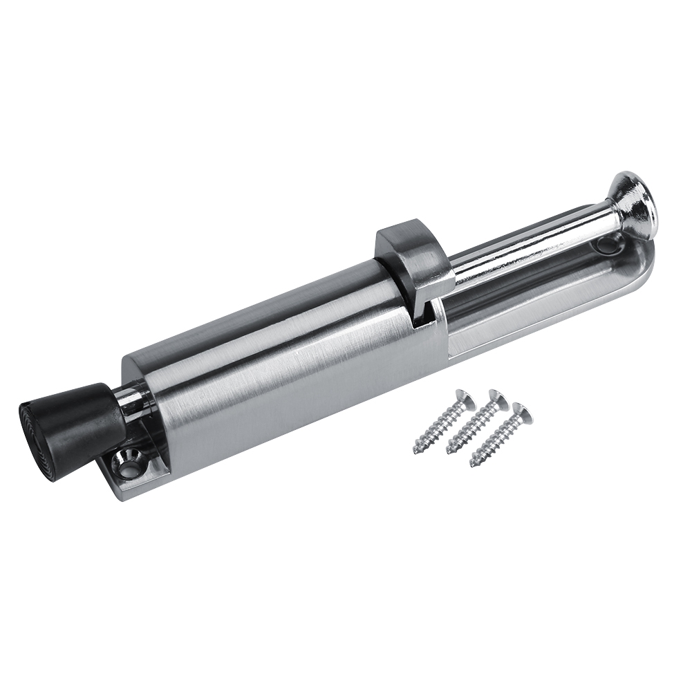 Robuster Türstopper Aus Zinklegierung Mit Weichem Gummifuß Und Feder, Einfach Zu Bedienen (silber).