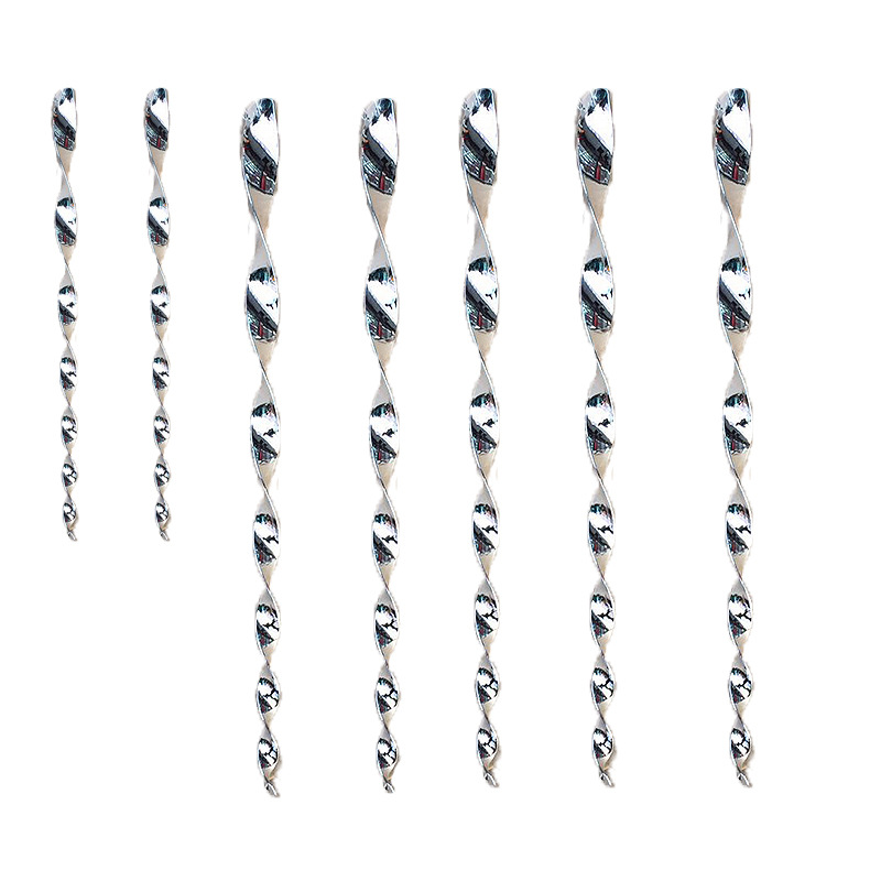Reflektierender Spiralförmiger Vogelabwehrstab, Vogelabwehrvorrichtung, Windbeständiger Draht, Verdrehter Sicherheitsstab, 30 Cm Langer Silberner Vogelabwehrstab