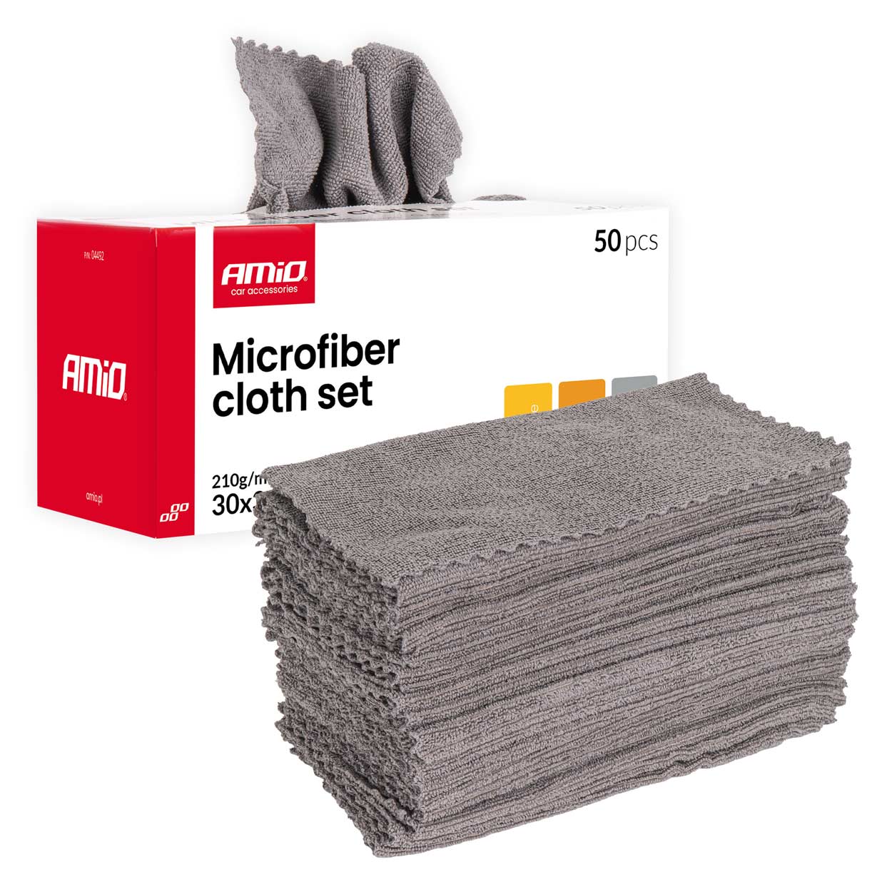 Mikrofasertuchset, 50-teilig, 210 G/m², 30 X 30 Cm, Amio-04492