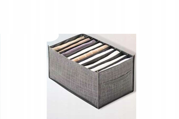 Grauer Schubladen- Und Kleiderschrankorganizer Zum Falten Von Kleidung, 44 X 23 X 24,5 Cm