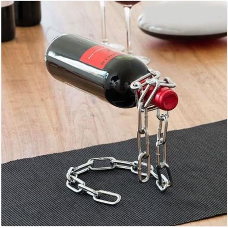 Magische Flaschenkette, Kompatibel Mit Weinflaschen Und Anderen Glasflaschen, Flaschenhalter Aus Metall, Partydekoration, Imitationskette