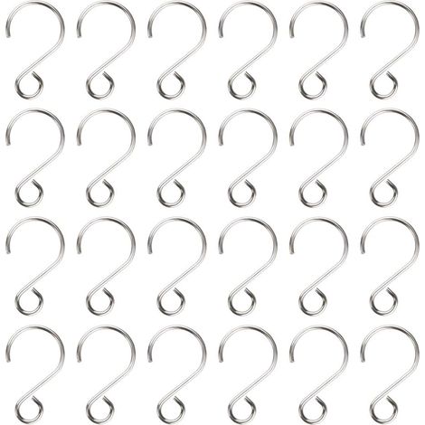 160 Mini-s-haken, 28 Mm Edelstahlhaken, Kleine Dekohaken, Diy-schmuckzubehör, Kristallperlen, Vorhänge, Weihnachtsbäume