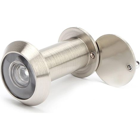 (gebürstetes Silber) Weitwinkel-türspion, Gehäuse Aus Massivem Messing Und Hd-weitwinkel-glaslinse, 200°-sichtwinkel, 16 Mm Lochdurchmesser