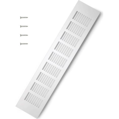 Einbau-lüftungsgitter Aus Aluminium, 400 Mm Abgewinkeltes Lüftungsgitter Für Schrank- Und Schlafzimmerbelüftung (silber)