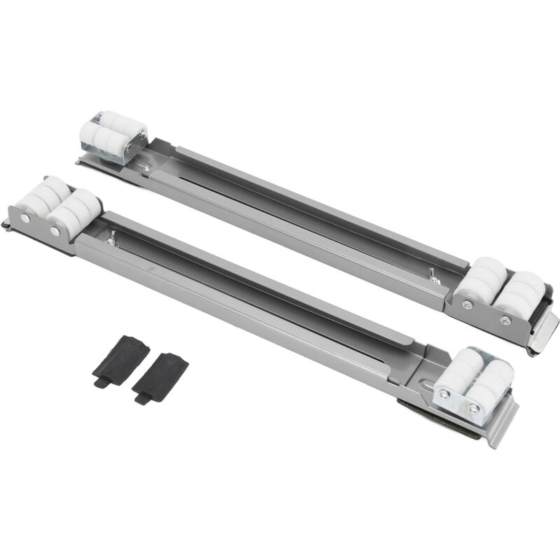 Hochbelastbare, Ausziehbare Geräterolle, 300 Kg Tragkraft, Universalrollen, Gleiter Für Waschmaschinen Und Möbel, Silber
