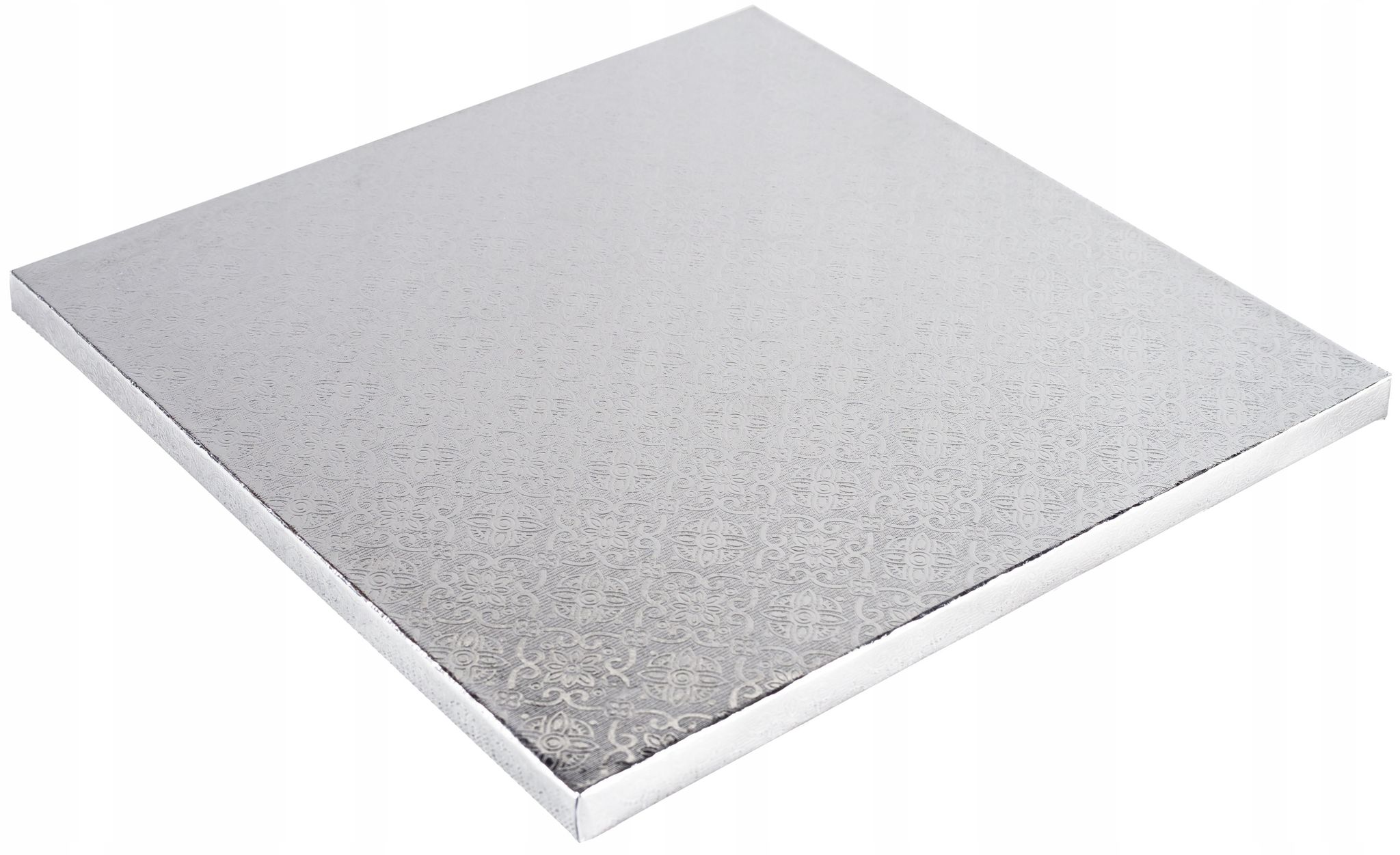 Rechteckiger Silberner Tortenboden 25x25cm