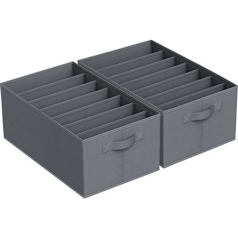 2er-pack Aufbewahrungsboxen Für Kleidung (44 X 30 X 20 Cm) Mit Griff, Kleiderschrank-organizer Für Hosen, T-shirts Und Hemden