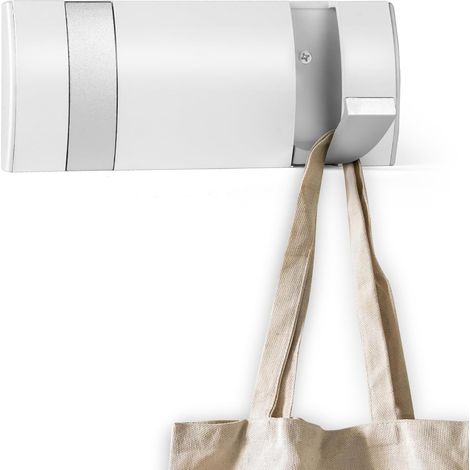 Wandgarderobe Mit 2 Ausziehbaren Haken, Klappbare Wandhaken Aus Aluminium, Wandgarderobenhaken Zum Aufhängen Von Mänteln Und Schals, Geeignet Für Küche Und Bad