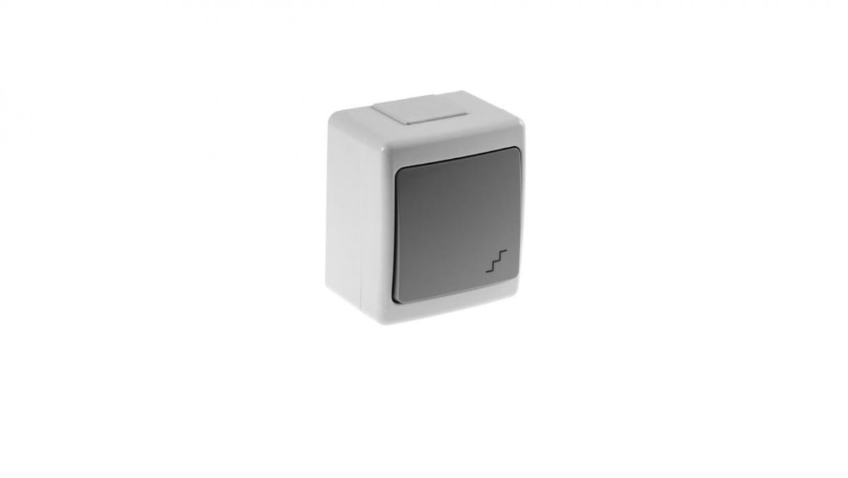 Beta Einzelner Hermetischer Schalter, 2-wege, Grau, Ip44 /d.3610ws/
