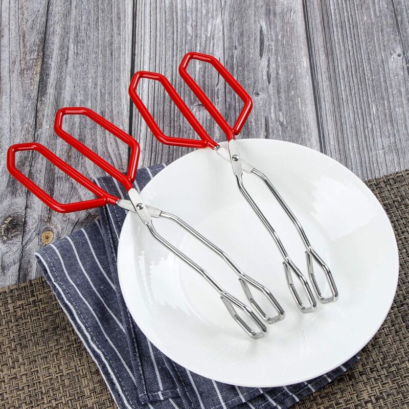 Grillschere Aus Edelstahl, 28 Cm, 2er-set, Hitzebeständig, Ideal Zum Wenden Von Würstchen Und Fleisch
