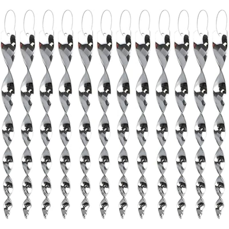 6er-pack Silberfarbene, Reflektierende, Drehbare Vogelabwehrstangen Und Windturbinen Zum Schutz Von Fenstern, Balkonen Und Gärten