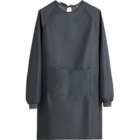 Wasserdichte Damen-haushaltsschürze, Damen-arbeitsbluse Mit Taschen, Langarmschürze Für Haus Und Garten