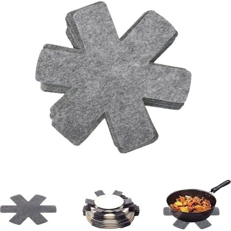Set Mit 10 Filz-topfschonern (26 Cm) – Rutschfeste Untersetzer Für Tefal/wmf/elo-pfannen – Küchenutensilien Zum Schutz Ihrer Möbel Und Zur Verlängerung Der Lebensdauer Ihrer Pfannen