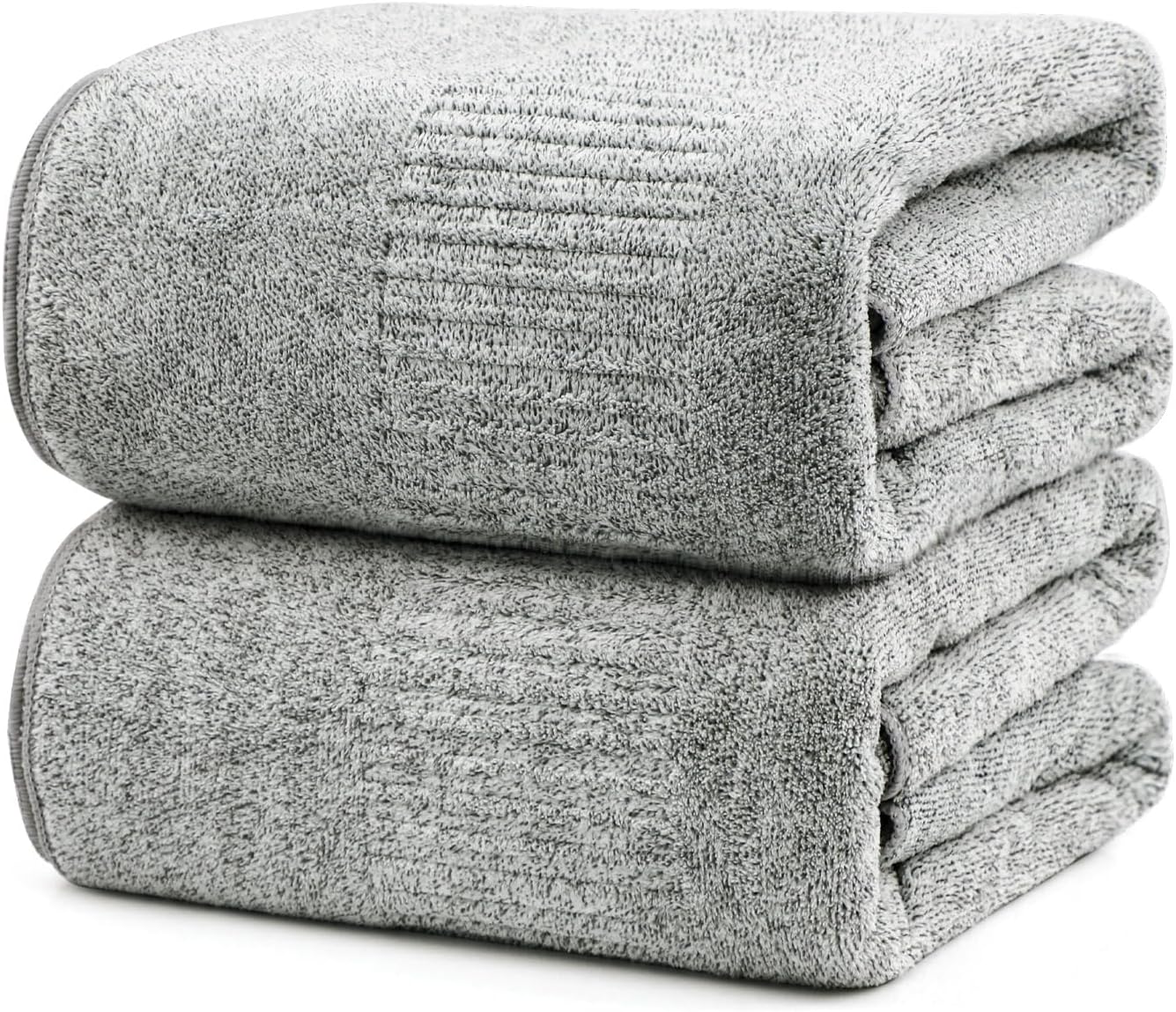 Badetücher, Extra Saugfähig Und Schnelltrocknend, Bambusfaser, Großes Badetuch (88,9 X 160 Cm), Superweich, Vielseitig Einsetzbar Für Fitness, Grau (2er-pack Grau, Aqua)