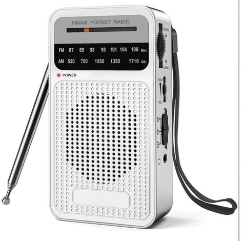 Ulisem Tragbares Am/fm-radio, Transistorradio Mit Leistungsstarkem Lautsprecher, Kopfhöreranschluss, Betrieb Mit 2 Aa-batterien Für Große Reichweite, Taschenradio Für Den Innen- Und Außenbereich