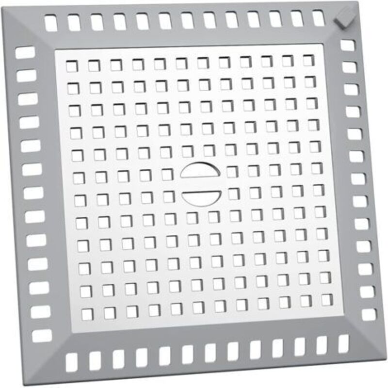 Duschhaarsieb, 12,3 X 12,3 Cm, Quadratisch, Aus Edelstahl, Für Küchenspülen, Silberfarben, Verstopfungsfrei