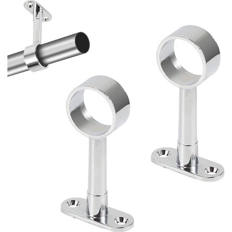 Gardinenstangenhalterung, Kleiderstangenhalterung Aus Zinklegierung, Zentraler Kleiderstangenstützrahmen, 2-teilige Kleiderstangenhalterungen Aus Metall
