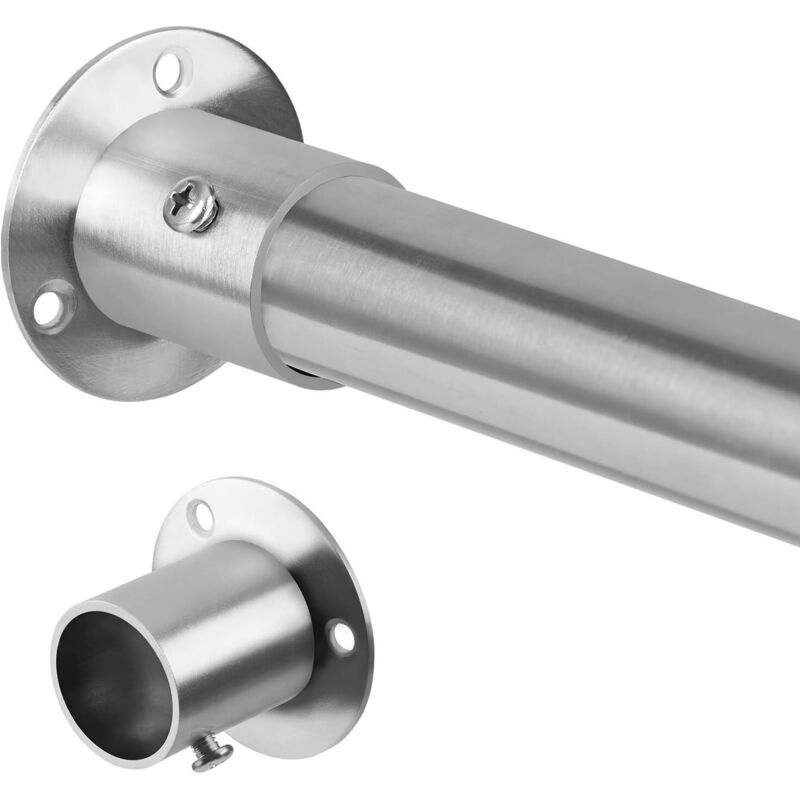 Ausziehbare Kleiderstange (50–70 Cm), Silber, 25 Mm Durchmesser, Ideal Für Einfache Montage Und Platzsparende Aufbewahrung.