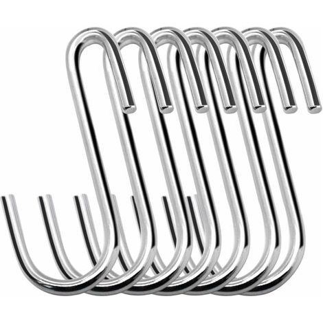 Packung Mit 30 Robusten, 6 Cm Langen S-förmigen Hängehaken Für Küche, Bad, Schlafzimmer Und Büro (30er-pack, Klein, Silber)