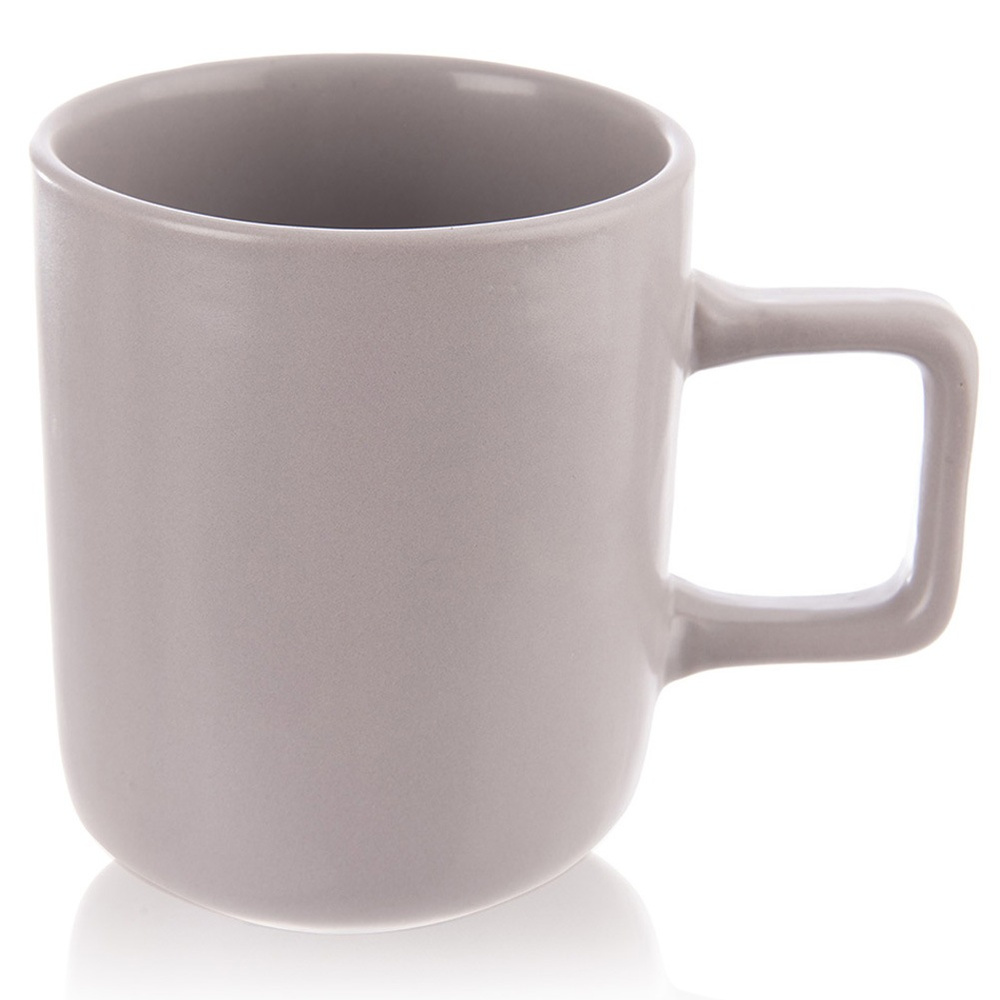 Keramikbecher Für Kaffee, Tee, Heiß- Und Kaltgetränke, Grau, 380 Ml