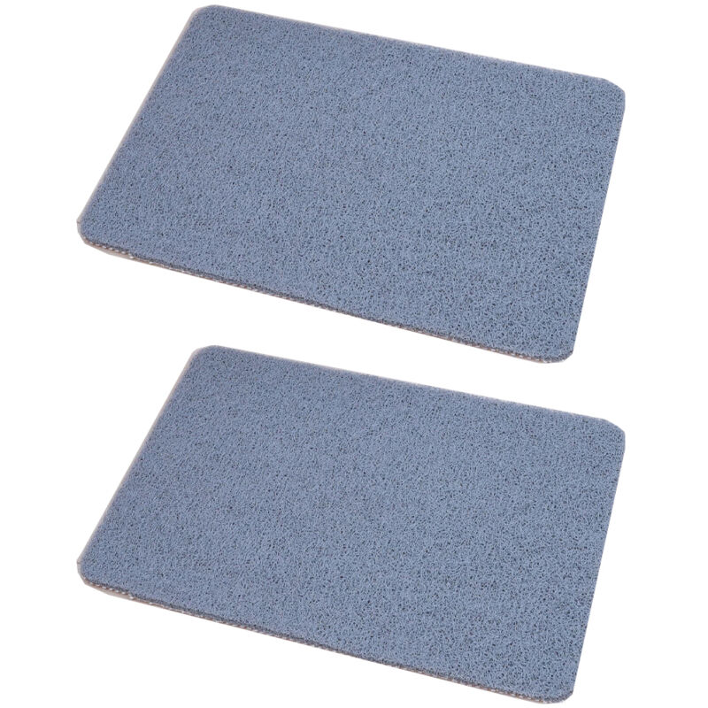 2er-pack Graue Rutschfeste Duschmatte, 60 X 40 Cm Rutschfeste Badematte, Weiche Pvc-luffa-badematte Für Das Badezimmer, Schnell Trocknend