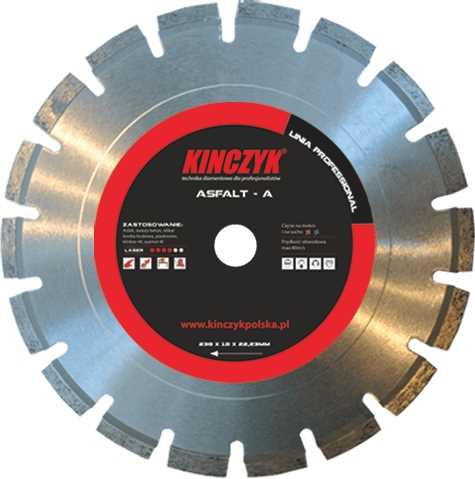 Kinczyk 21-1015 Diamanttrennscheibe Für Asphalt, A, Professionell, Ø 350 Mm