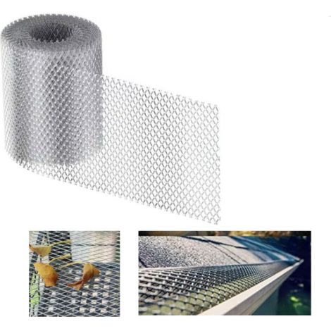 15 Cm X 600 Cm Robustes Aluminium-dachrinnenschutzgitter. Zum Zuschneiden Von Platten Der Größe 15 X 600 Cm.