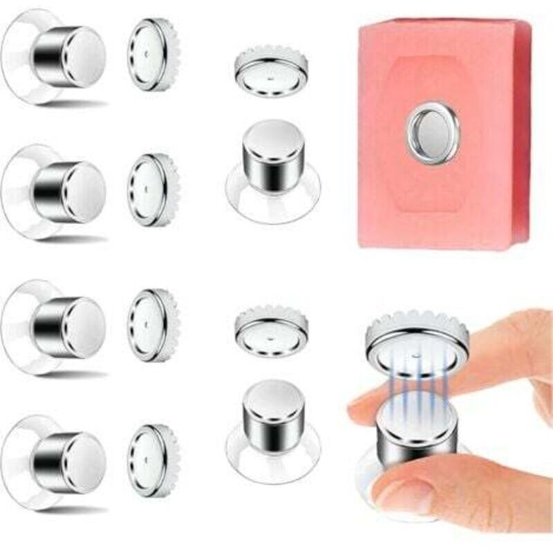 6er-set Magnetische Seifenschalen Mit Saugnapf – Starker Halt, Kein Bohren Erforderlich, Seifenhalter Aus Edelstahl Für Bad Und Küche