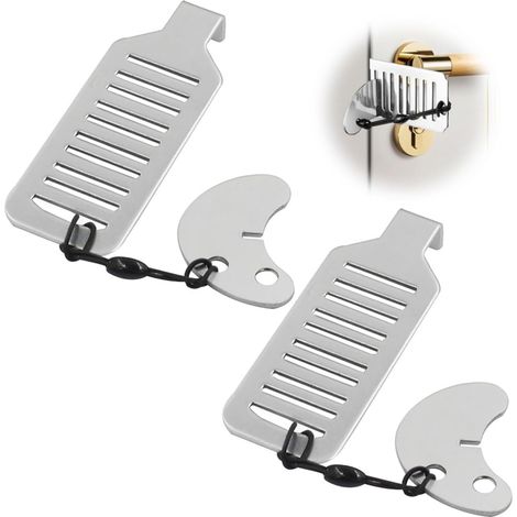 Set Mit 2 Tragbaren Reiseschlössern, Sicherheitsklemmen Für Hoteltüren, Sicherheitsvorrichtungen Und Zubehör