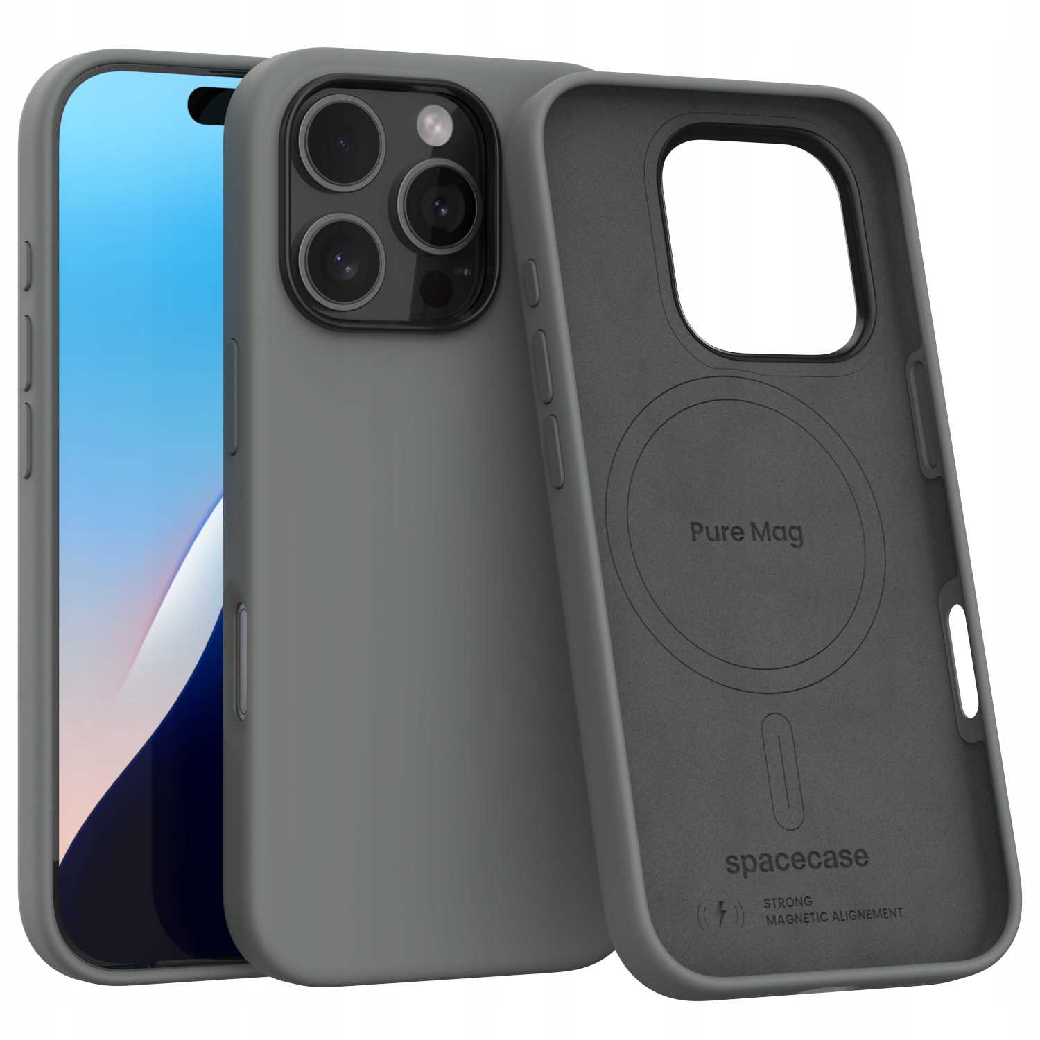 Spacecase Pure Mag Iphone 16 Pro Grau