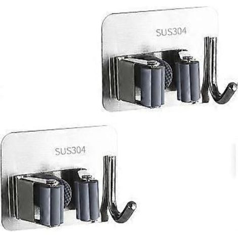 Set Selbstklebender Edelstahl-wandhaken Für Haus, Garage, Garten Und Waschküche (silber)