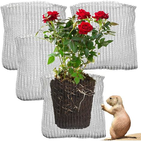 Stück Edelstahl-metallnetzsäcke 14x14 Zoll Zum Schutz Von Pflanzenwurzeln, Insektennetze, Blumen- Und Pflanzennagetierschutznetze, Metallnetztaschen