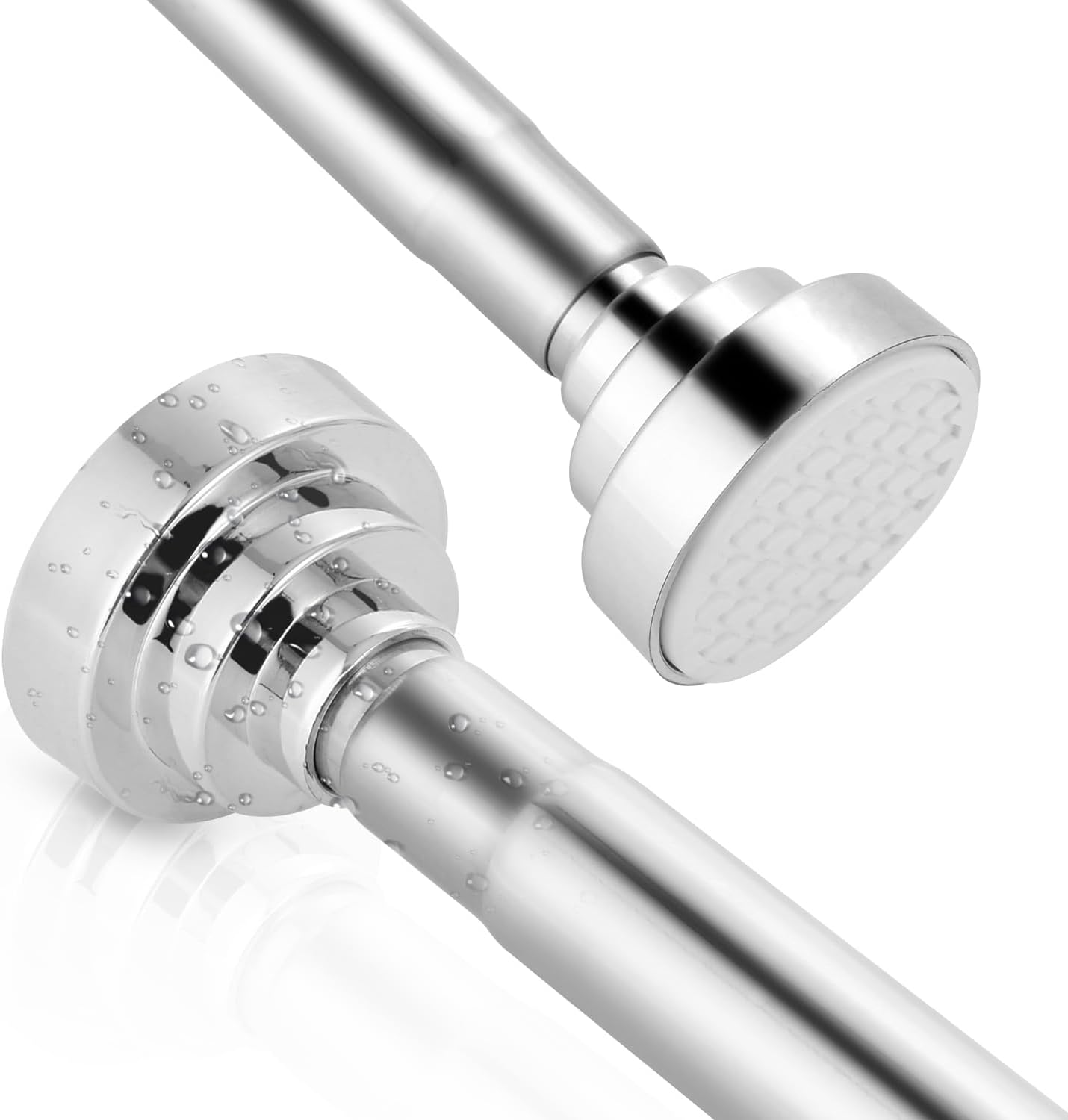 Tringle À Rideaux Sans Perçage, Longueur Réglable De 75 À 255 Cm, Couleur Argentée, En Acier Inoxydable, Antidérapante, Ajustable, Pour Rideau De Douche Ou Penderie.
