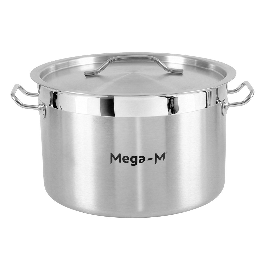 Niedriger Catering-topf Mit Deckel Mega-m Pro 23 L, Durchmesser 35 Cm X Höhe 22 Cm, N