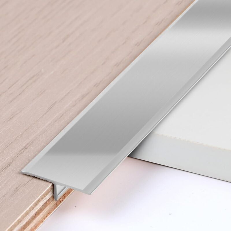 3 Stück Aluminium-t-profile (0,9 M × 2 Cm) Für Bodenübergänge Zwischen Schwellen, Fliesen, Holzböden Und Teppichen, Silber