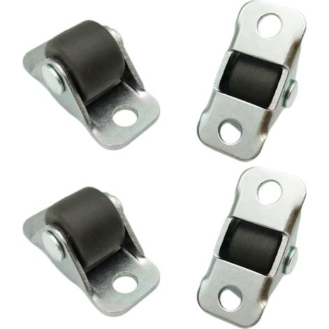 4 Kleine Gummirollen Mit Stahl-oberplatte, Feste Metallplatte, Flache Gummirollen Für Kleingeräte, Möbel, Heimwerkerprojekte