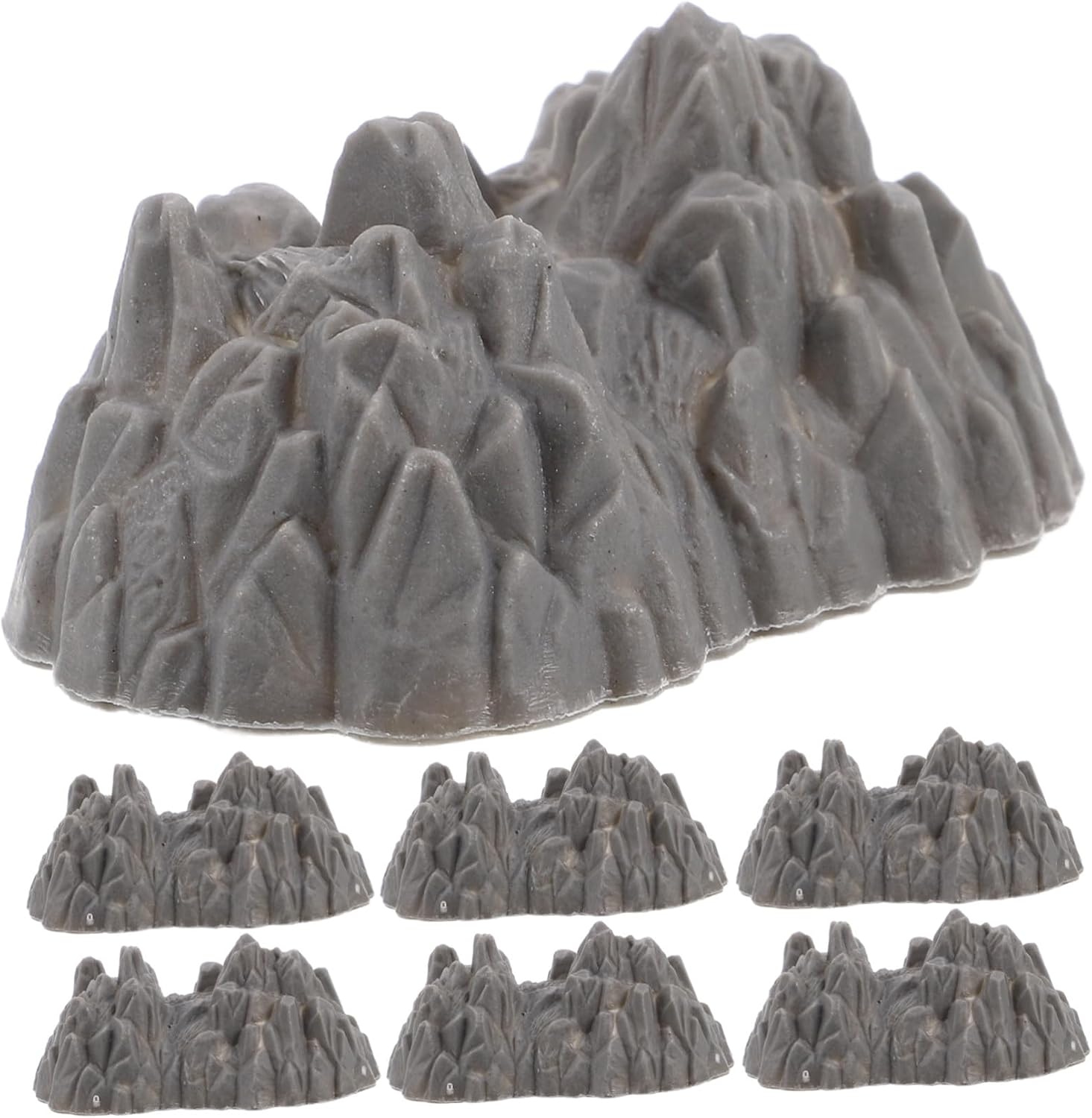 Mini Rock Garden Model 20 Pieces Plastic Rocks 2.56 Inches Realistic Micro Landscape Ornament Garden Accessories For Home School Office