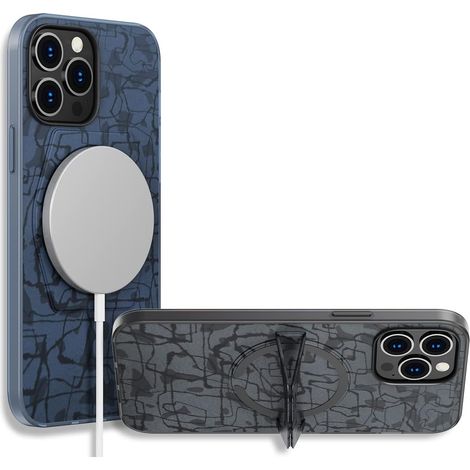 Schutzhülle Für Iphone 13 Pro Max Mit Magnetischem Ständer, Kompatibel Mit Iphone 13 Pro Max, Grau