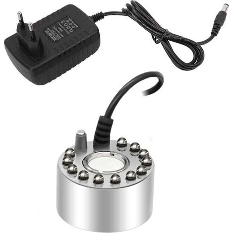 12 Led-innenraum-nebelzerstäuber Für Springbrunnen, Kleiner Teich-nebelzerstäuber, Luftbefeuchter, Perfekt Für Wasserspiele, Teiche, Halloween- Und Weihnachtsdekorationen (silber)