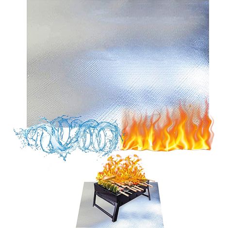 Feuerstellenmatte, Feuerfeste Matte, Wärmeisolierende Unterlage Für Picknickgrills, Wiederverwendbare, Hochtemperaturbeständige Grillmatte, Rasenschutzmatte Für Grills