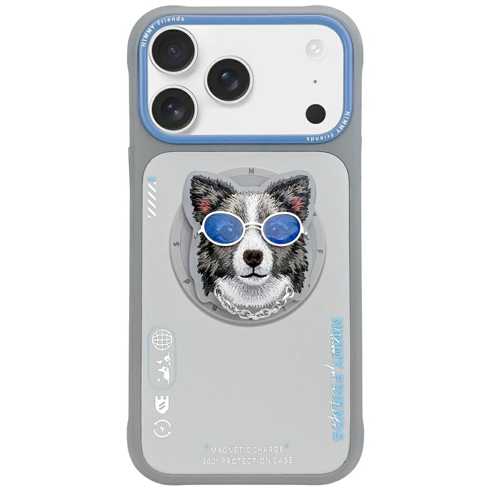 Nimmy Glasses Cool Dog Magsafe Hülle Für Iphone 17 Pro Grau