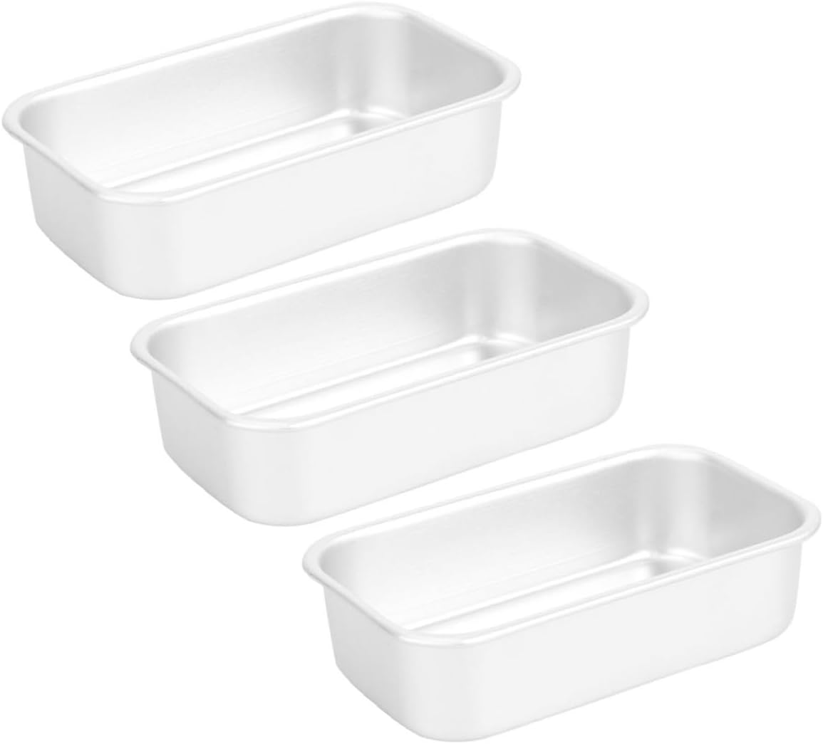 Backform Kuchen Und Toastform Aus Aluminiumlegierung 3 Stück Hitzebeständig Und Einfach Zu Bedienen Silberfarbene Für Ofen Und Partys