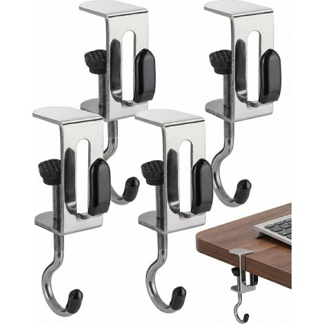 Set Mit 4 Verstellbaren Metall-handtaschenhaken Für Den Tischgebrauch, Rutschfest, Faltbar Und Robust Für Büro, Restaurant, Café, Schule